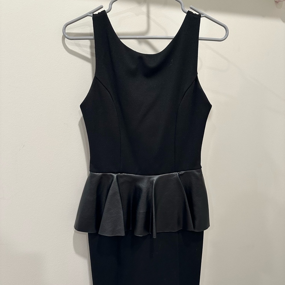 Elegant Black Peplum Dress